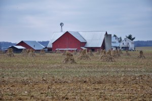Ohio barn and hay field